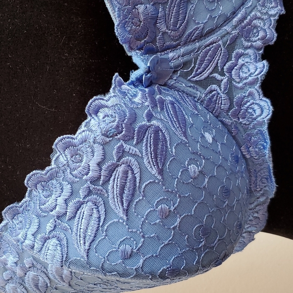 Bra Set Size 40D Blue Lace By Delta Burke - Picture 8 of 15